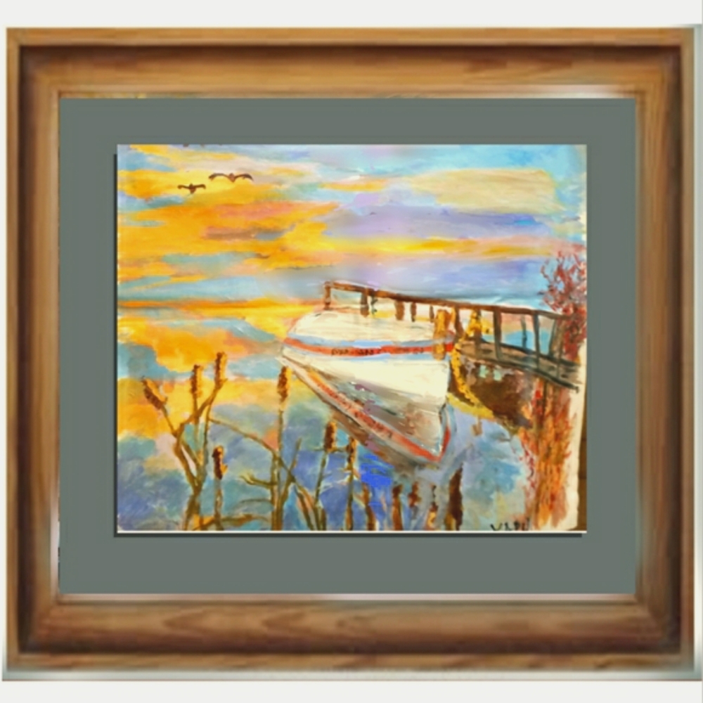Dock on The Bay  laege canvas art